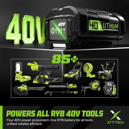 40V OP40601 Replacement for Ryobi 40V Battery 5.0Ah,Compatible with Ryobi 40 Volt Lithium Battery OP4026 OP4050A OP4040 OP4030 OP4050 Compatible with 40V Cordless Power Tool
